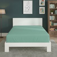 Snug City Polycotton Fitted Sheet Extra Deep 40cm Skirt Easy Care in Mint | Size: Single