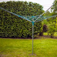 My Home Four Arm Rotary Airer - Silver