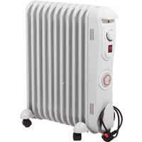 Prem-I-Air 2.5 kW 11 Fin Oil Filled Radiator with 24 Hour Timer - White