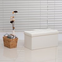 HOMCOM Storage Bench - Cream white
