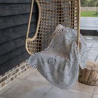 Geometric Curves Blanket - Black