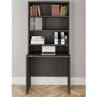 Layton, Layton Medium Desk with Surface Mounted Bookcase - Desk and Bookcase Layton, Layton Medium Desk with Surface Mounted Bookcase - Desk and Bookcase