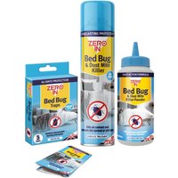 Zero In Bed Bug Killer Treatment Kit All In One Powder Spray and Traps - Blue