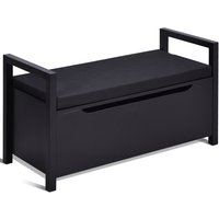 Entryway Shoe Storage Bench - Black / Black