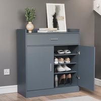 Dalby 2 Door 1 Drawer Shoe Cabinet - Grey