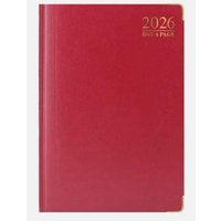 2026 Diary Day A Page And Week To View Diaries - Red / A5