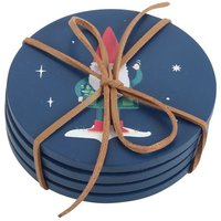 Gnome Sweet Winter Coaster Set - Multicolor