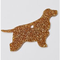 Glitter English Cocker Spaniel Christmas Decoration - Yellow