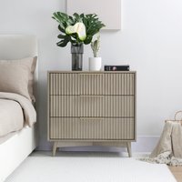 Monza - 3 Drawer Chest with Fluted Front - Grey