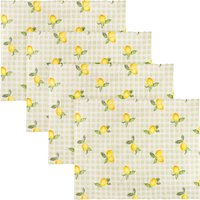 Fruits Lemons Set of 4 Indoor-Outdoor Placemats - Sage