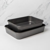 MasterClass Non-Stick Large Roasting Pan Set 39x28x7cm 34x26x7cm - Grey