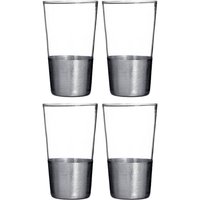 Set Of Four Apollo High Ball Glasses - Silver