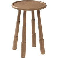 Bali Solid Wood Side Table - Cerused Taupe - Cerused Taupe