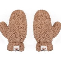 Teddy Bear Fleeced Comfortable Mittens - Brown