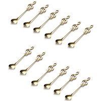 Stainless Steel Treble Clef Spoons - Gold / 12