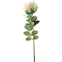 Single Stem Silk Garden Rose - H35cm - Nude