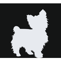 Yorkshire Terrier Style 8 Silver Acrylic Mirror - Silver