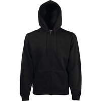 Mens Premium 70/30 Hooded Zip-Up Sweatshirt Hoodie - Black / 2XL