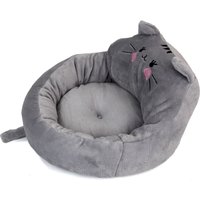 Cat Design Pet Bed - Grey