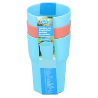 Camping Drinking Cups For Kids Adults Camping Cup Set Plastic Cup 3pcs - Multicolour