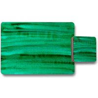 Green Watercolour Strokes Placemat Coaster Set - Green
