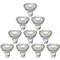 45W LED 4.9W GU10 Warm White Bulb - White / 10