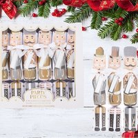 RSW, 6 White Nutcracker Christmas Crackers Traditional Cracker 11 Inch - White & brown RSW, 6 White Nutcracker Christmas Crackers Traditional Cracker 11 Inch - White & brown