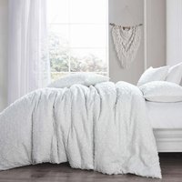 Shabby Chic Vintage Tuft Duvet Set - white / King