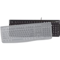 Logitech K120 US Layout Wired Standard Keyboard With Protective Cover - Black