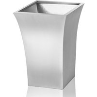 Zinc Galvanised Flared Square Planter - Grey / 11l