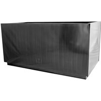 Platinum Zinc Galvanised Kick-Bottom Trough Planter - Black / 60cm3