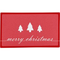 Merry Christmas Indoor Outdoor Doormat - Red