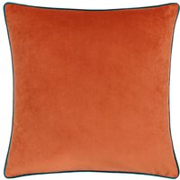 Meridian Velvet Piped Cushion - Tiger-Teal / Feather / 55cm