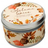 Christmas Spice Scented Candle Tin - Cream