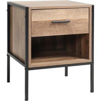 Wooden Nightstand with Drawer - Wood