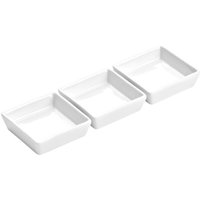 Dela Set Of 3 Anti Pasti Serving Dishes - White