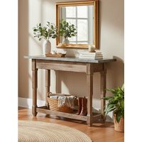 Elementary Antique Wood Finish Console Table - Brown