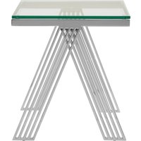 Piermount Clear Glass End Table - Transparent