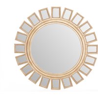 Sevan Wall Mirror with Mirrored Glass - Gold