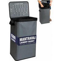 100L Laundry Basket Washing Clothes Storage Bin With Lid - Grey