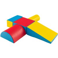 5-Piece Kids Climb and Crawl Activity Playset - Red