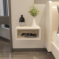 Dora Nighstand - White Marble Effect