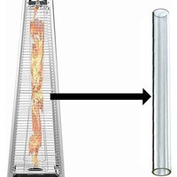 BUKO Glass Tube Replacement for Pyramid Gas Patio Heater - Transparent