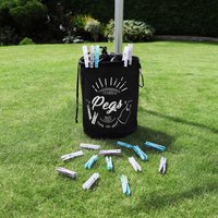 JVL Large Waterproof Peg Bag - Black