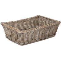 Antique Wash Tapered Serving Tray - Brown / 14cm