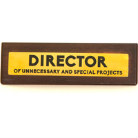Wooden Desk Sign - Director - Brown