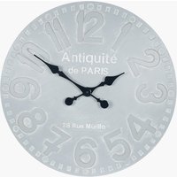 Grey Wood Round Wall Clock - Grey