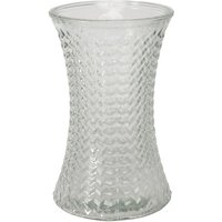 Kingsbury Gifts, Geometric Pattern Handtied Glass Vase - Clear Kingsbury Gifts, Geometric Pattern Handtied Glass Vase - Clear