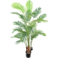 Artificial Areca Palm Tree Potted in Black Pot Extra Large - Green