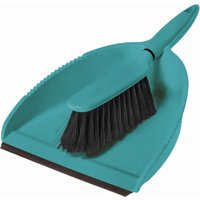 Greener Cleaner Soft Bristle Dustpan and Brush - Turquoise